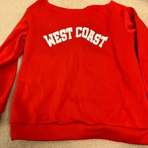 Off the shoulder sweatshirt